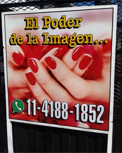cartel caballete para vereda IMAGEN en zona oeste